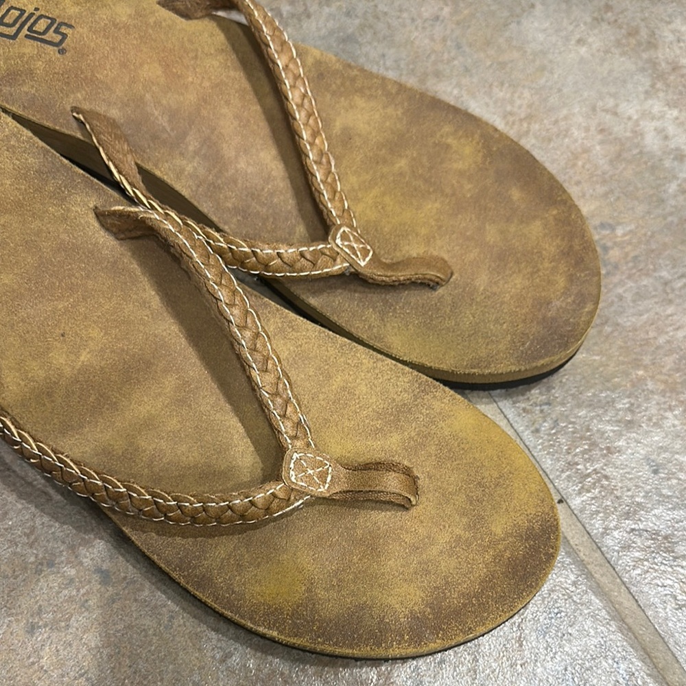 Flojos Brown Sandals with Braided Straps - Picture 2 of 3